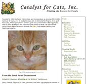 Tablet Screenshot of catalystforcats.org